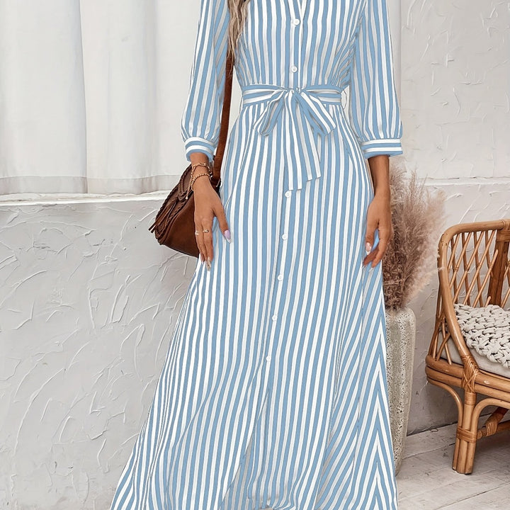 Meredith | Sukienka Maxi z Paseczkiem