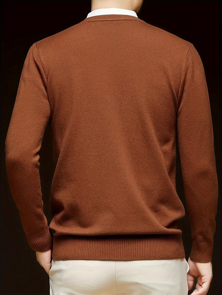 Hugh | Elegancki sweter z dekoltem w serek