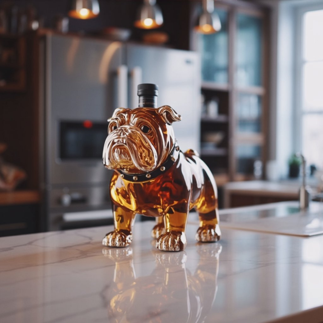 Frank | Butelka Whisky z Wzorem Buldoga
