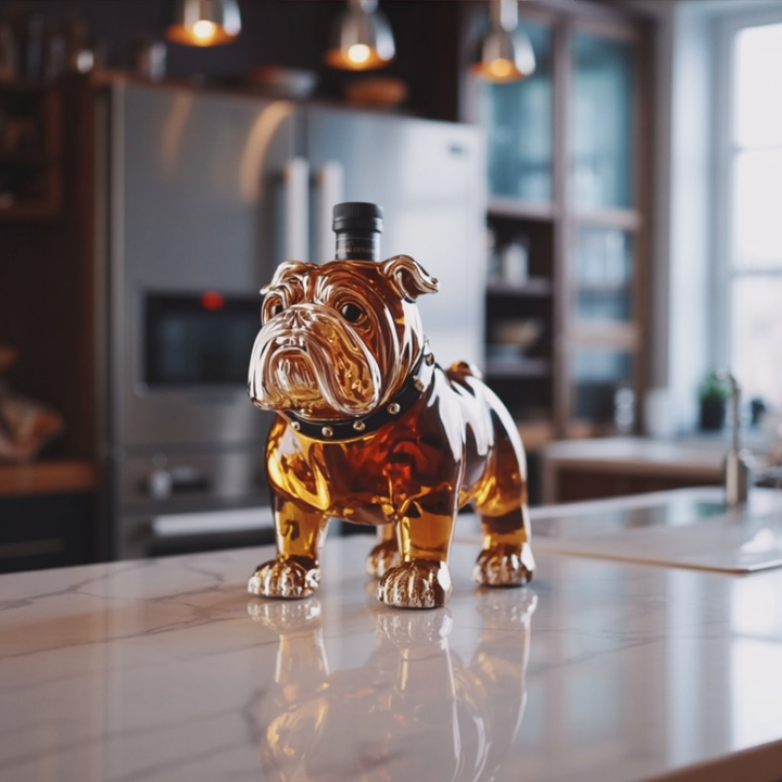 Frank | Butelka Whisky z Wzorem Buldoga