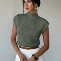 Claudia | Kamizelka z Mock Neck bez rękawów