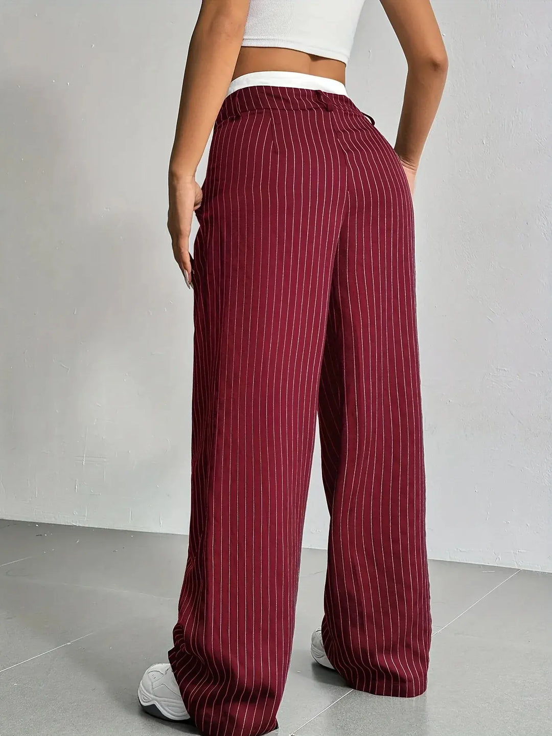 Grace | Casual Striped Wide Pants