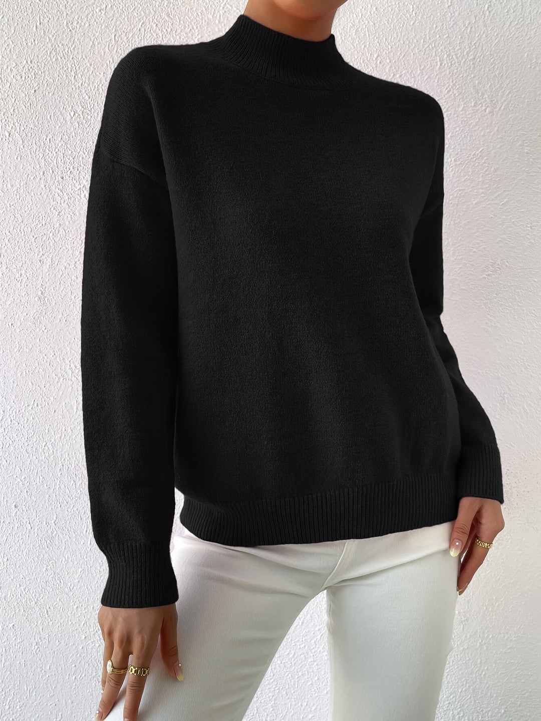 Lorelei | Elegancki Sweter z Mock Neck