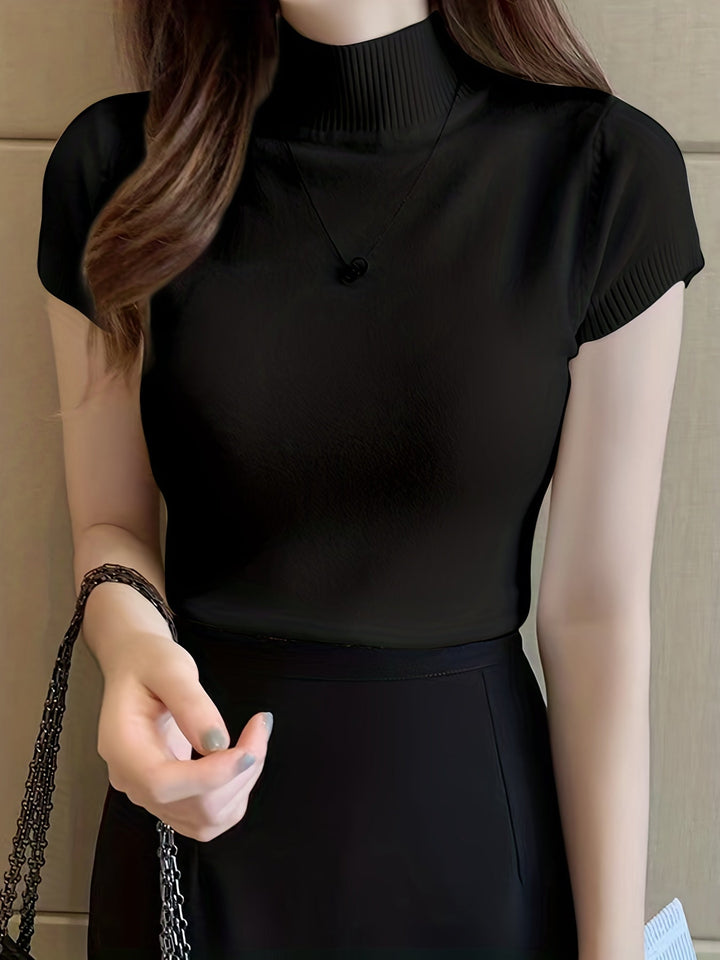Della | Elegancki Top z Mock-Neck