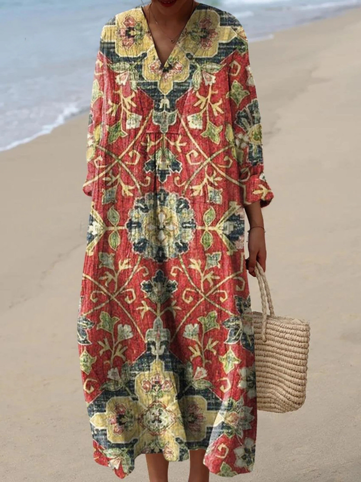 Madeleine | Vintage Kwiatowy Sukienka w Stylu Flowy