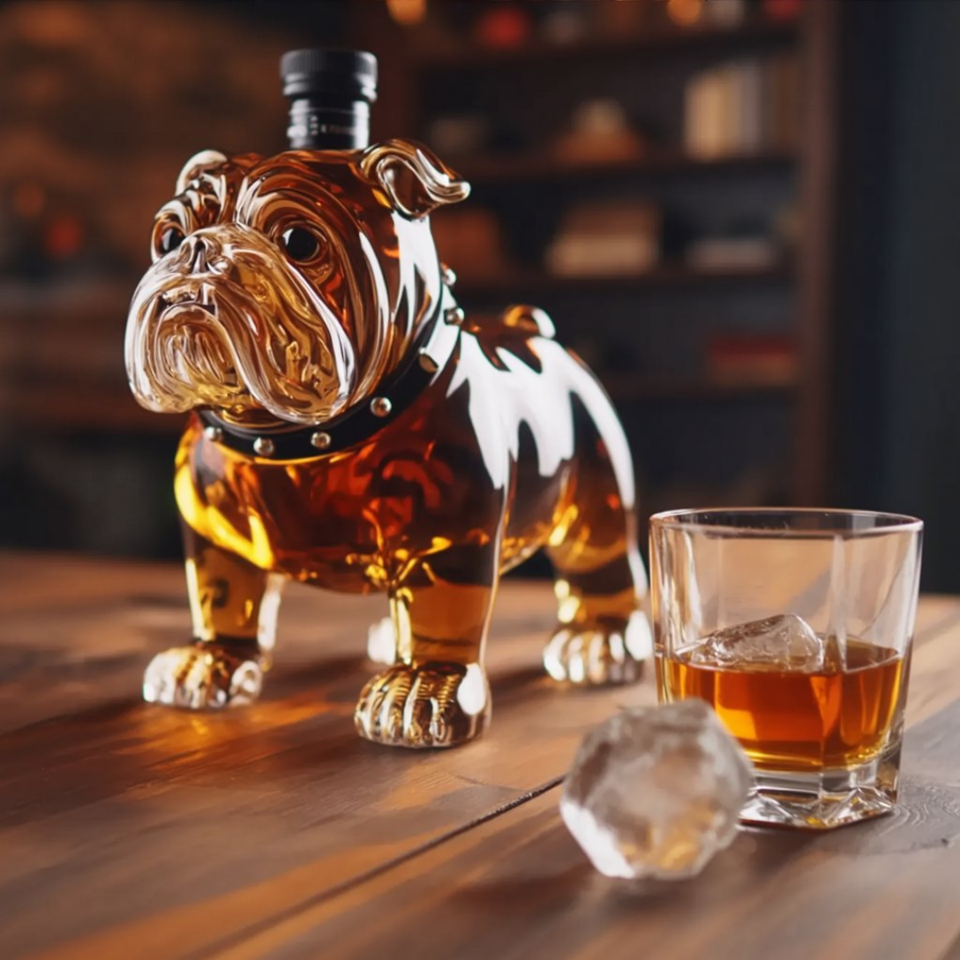 Frank | Butelka Whisky z Wzorem Buldoga