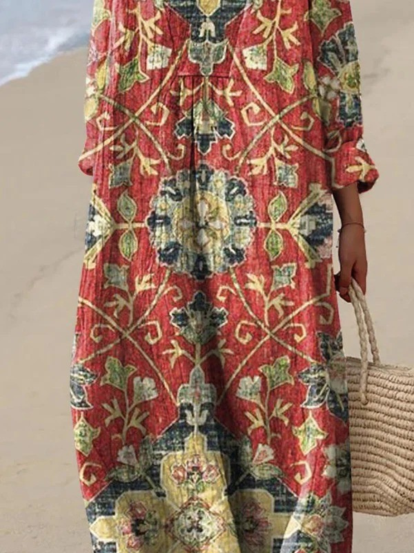 Madeleine | Vintage Kwiatowy Sukienka w Stylu Flowy