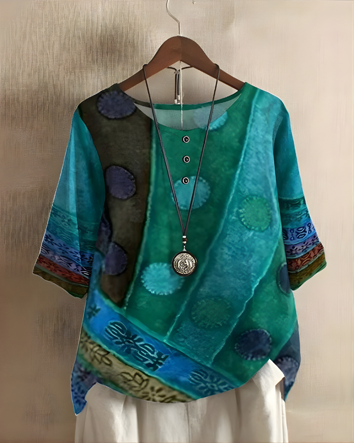 Fiona | Luźna letnia bluzka boho