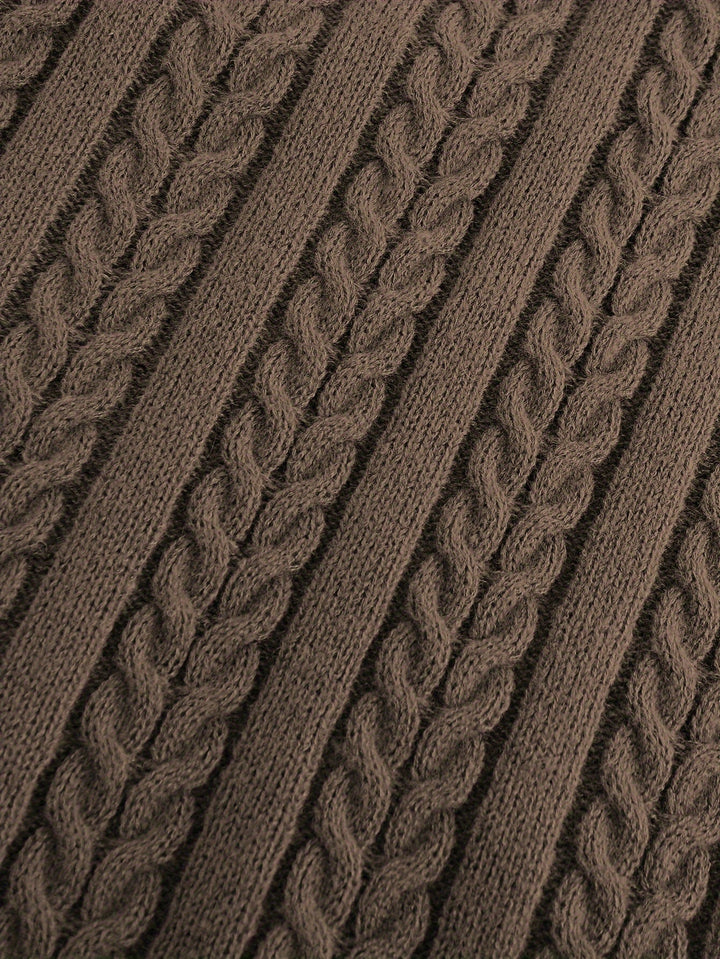 Gideon | Kamizelka Sweter V-Neck z Warkoczem