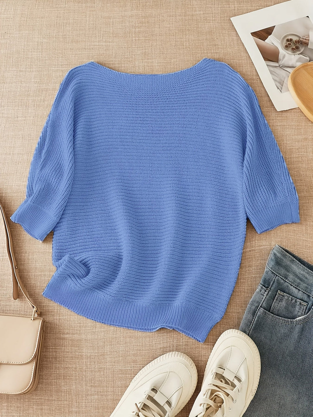 Lena | Luźny sweter z otwartym splotem