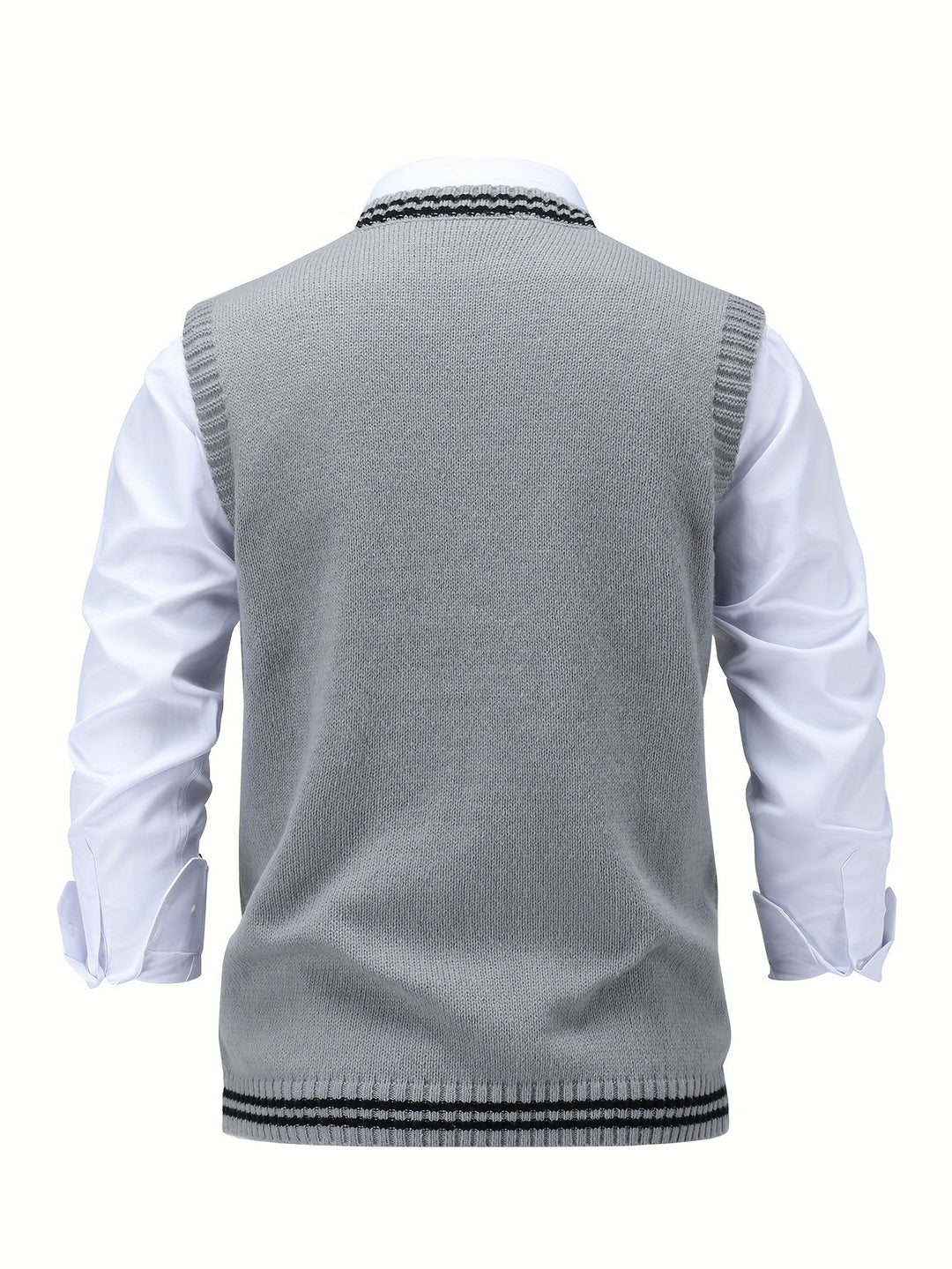 Gideon | Kamizelka Sweter V-Neck z Warkoczem