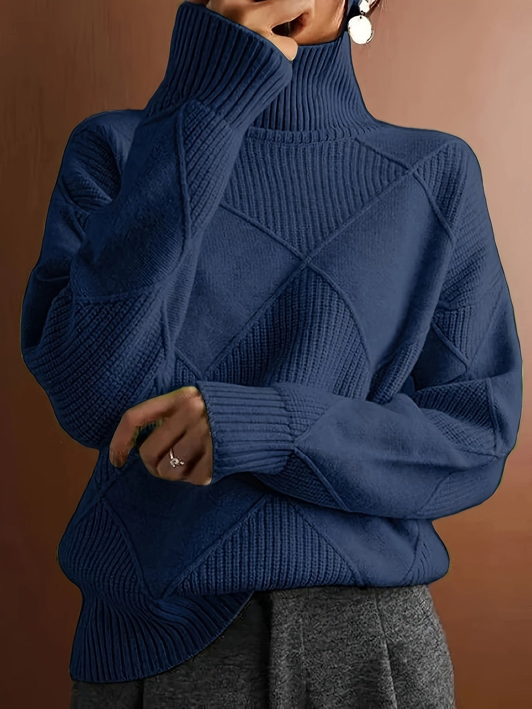 Maeve | Sweter z teksturowanym golfem