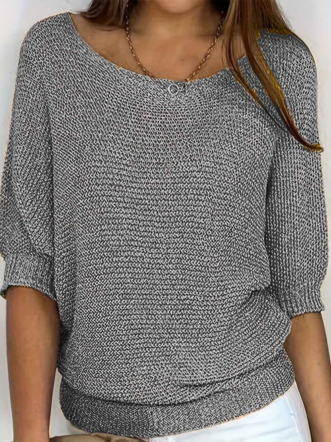 Lena | Luźny sweter z otwartym splotem
