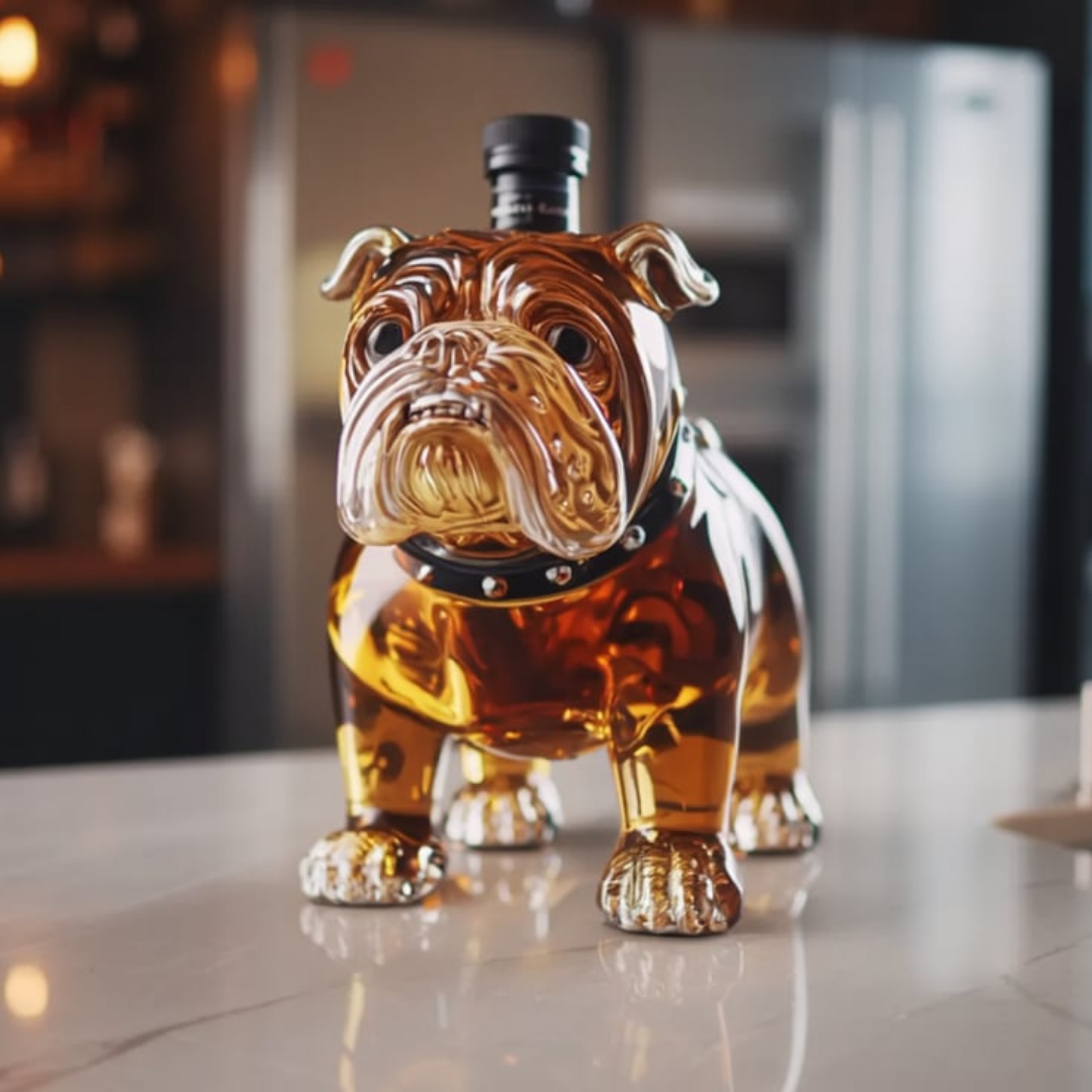 Frank | Butelka Whisky z Wzorem Buldoga