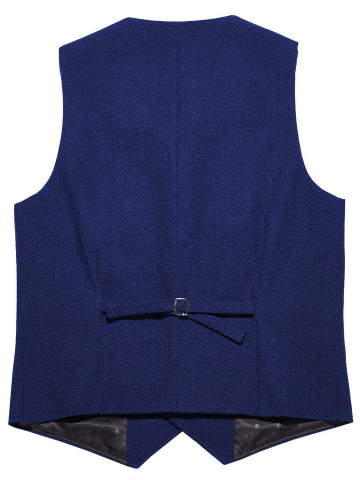 Byron | Elegancka Kamizelka w Wzór Rybi Ogon