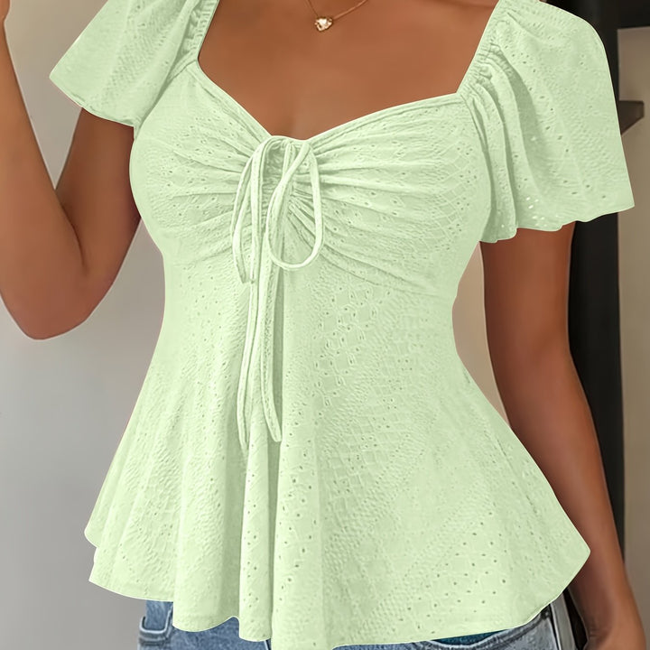 Josephine | Bluzka Peplum z Falbanami