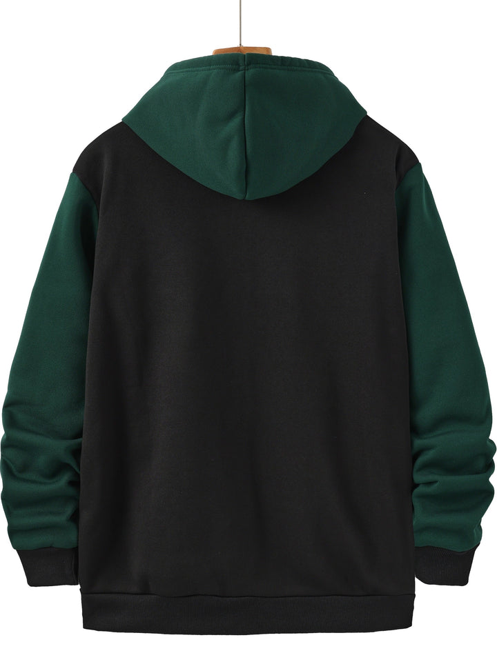 Cedric | Kolorowy Blok Zip-Up Hoodie