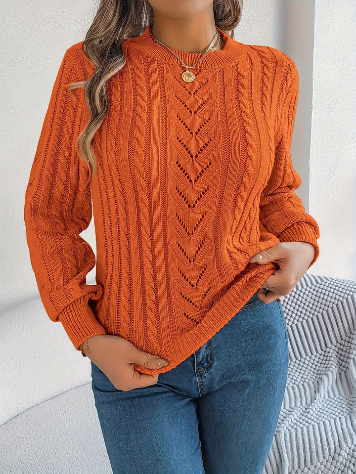 Blythe | Sweter z teksturą w sploty kablowe