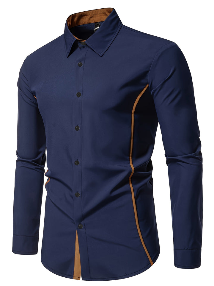 Graham | Slim Shirt z Kontrastowym Wykończeniem