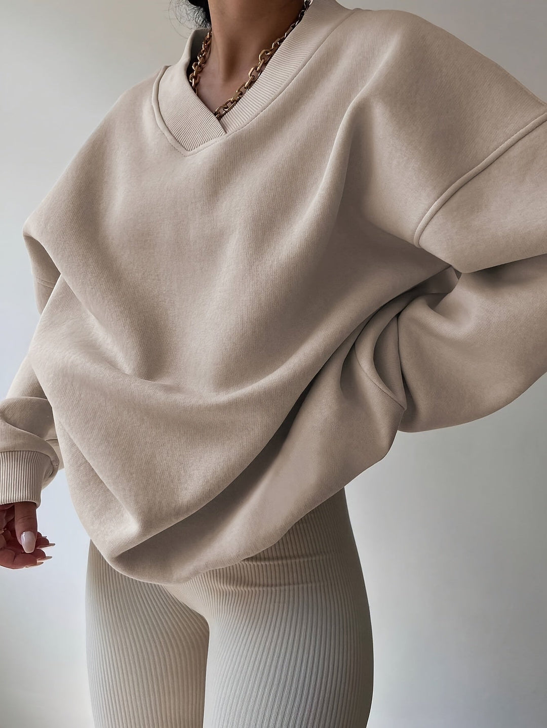 Hazel | Luźny sweter z półzamkiem