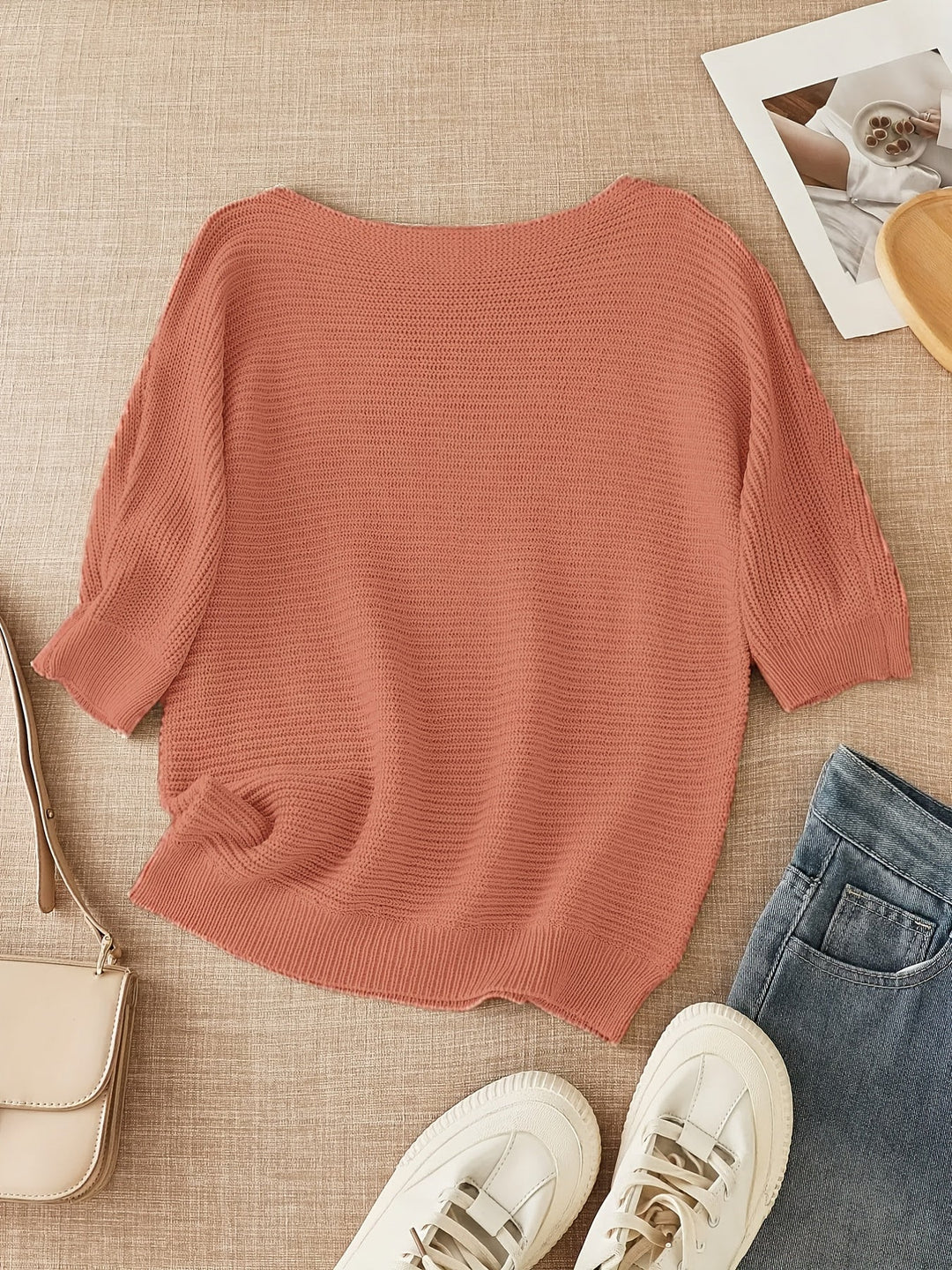 Lena | Luźny sweter z otwartym splotem