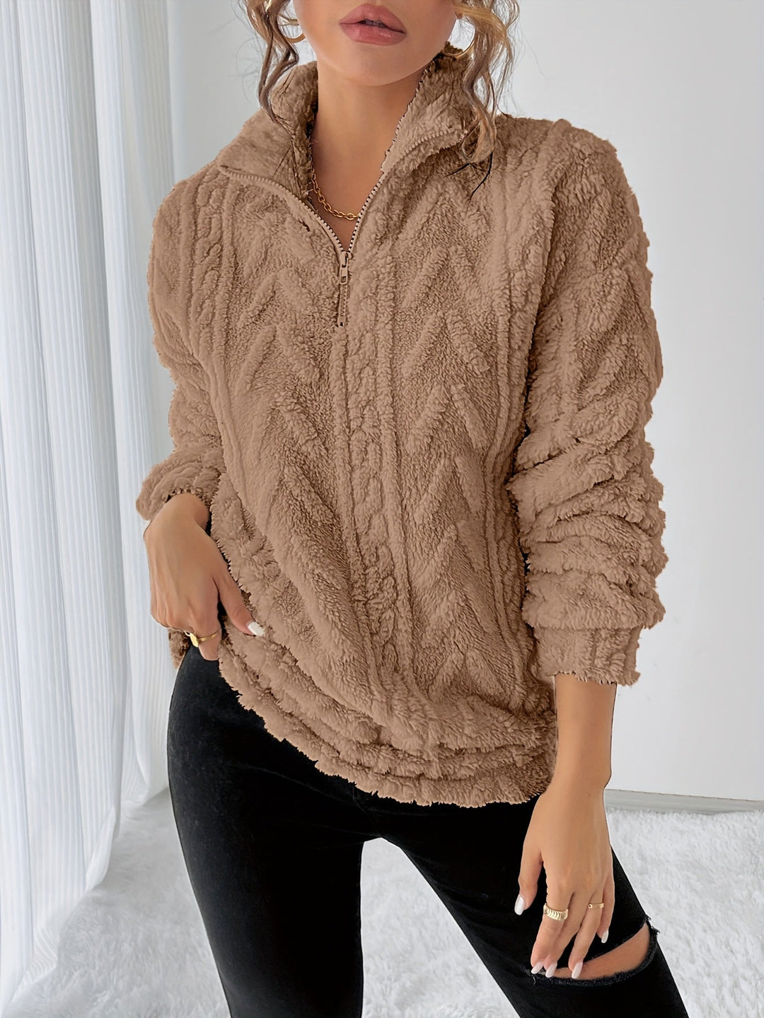 Kristen | Przytulny Teksturowany Sweter