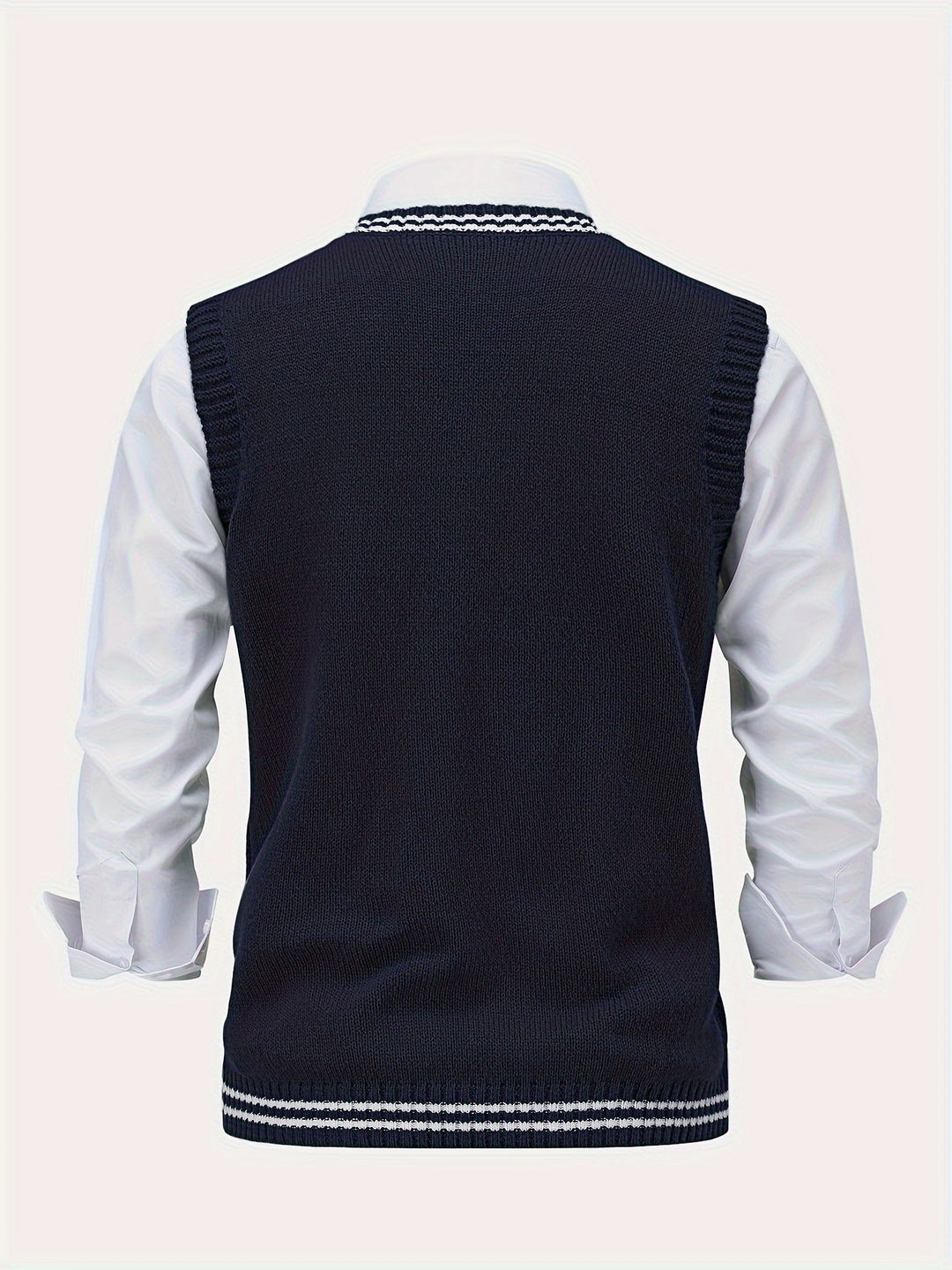 Gideon | Kamizelka Sweter V-Neck z Warkoczem