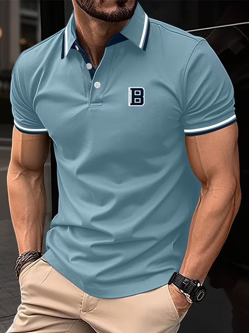 Walker | Casual Krótki Polo z Krótkim Rękawem