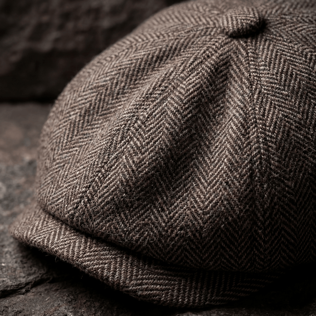 Manuel | Klasyczna Czapka w Wzór Herringbone