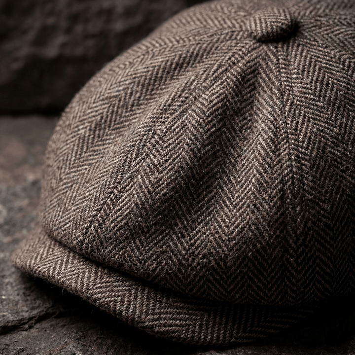 Manuel | Klasyczna Czapka w Wzór Herringbone