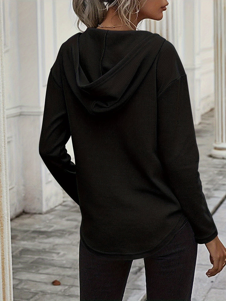 Kendra | Luźna Bluza z Kapturem w Serek