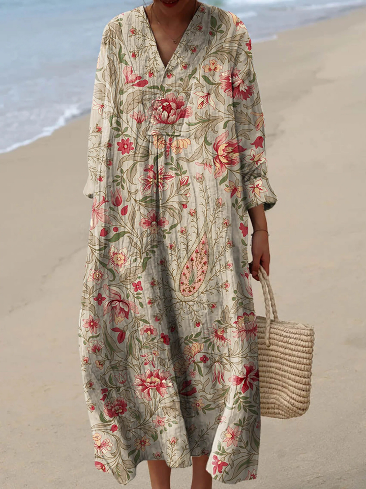 Amalia | Vintage Urocza Sukienka w Kwiaty