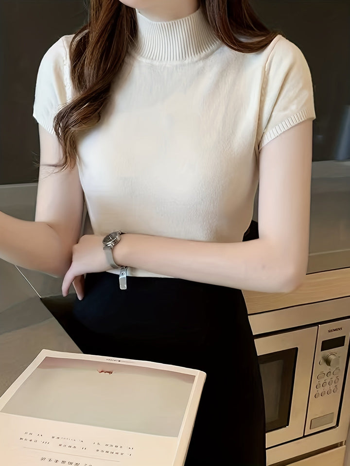 Della | Elegancki Top z Mock-Neck