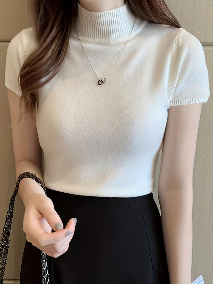 Della | Elegancki Top z Mock-Neck