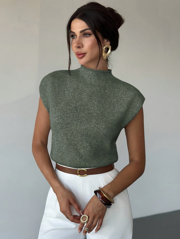 Claudia | Kamizelka z Mock Neck bez rękawów