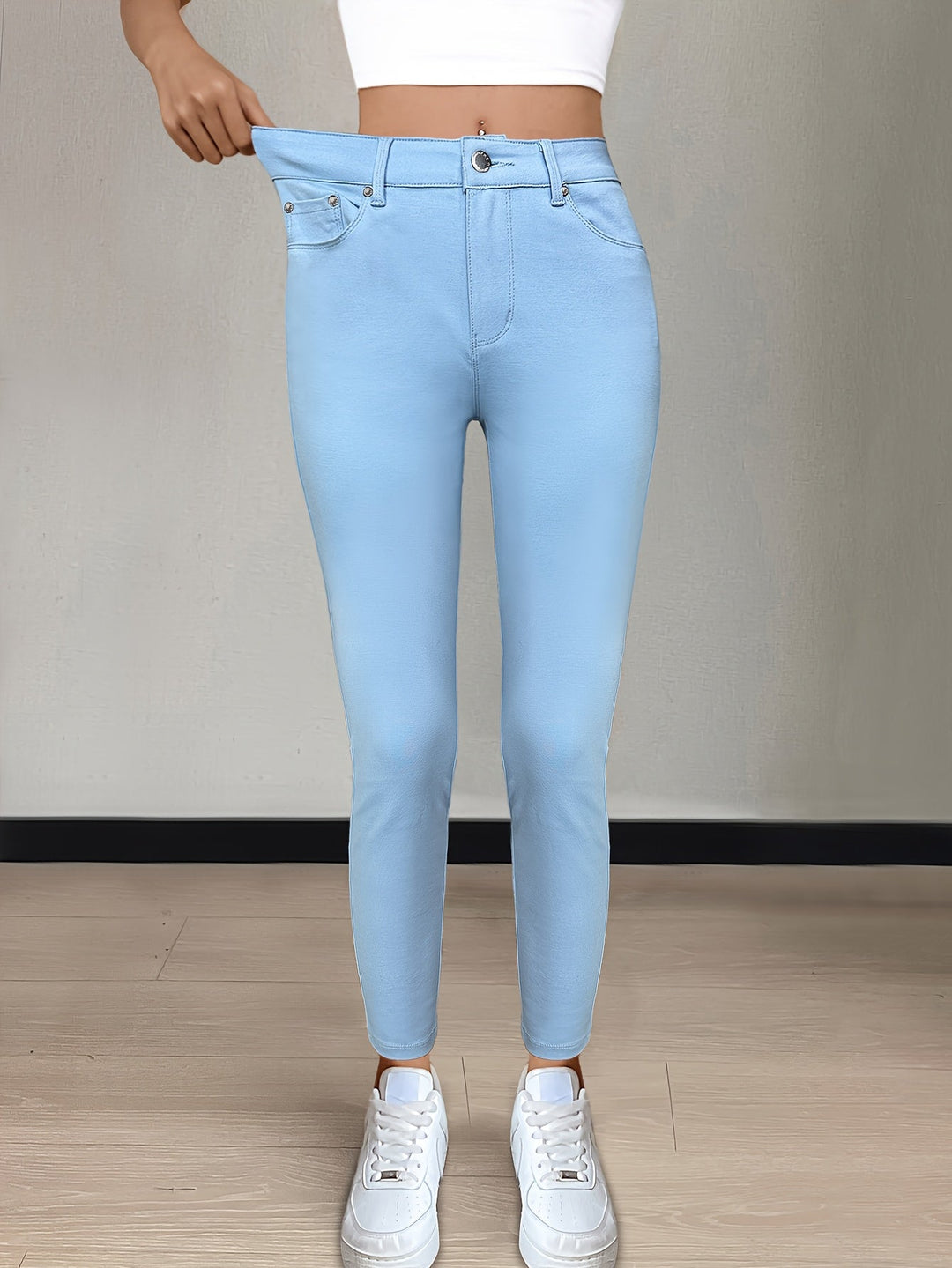 Sylvie | Jeansy Skinny z Wysokim Stanem
