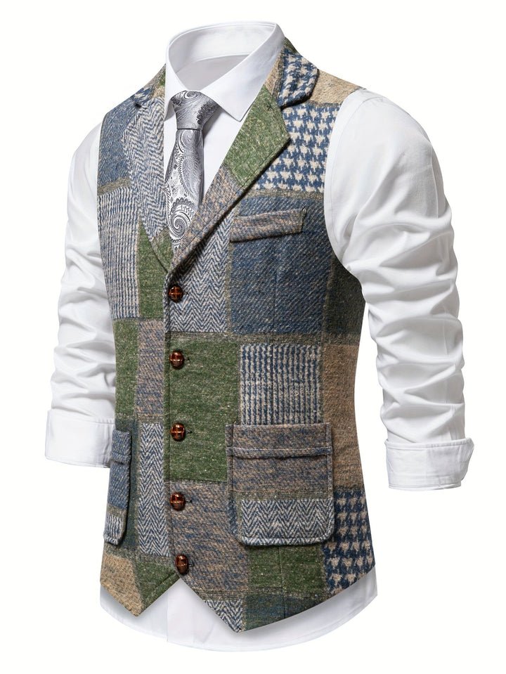 Tobias | Kamizelka w stylu patchwork