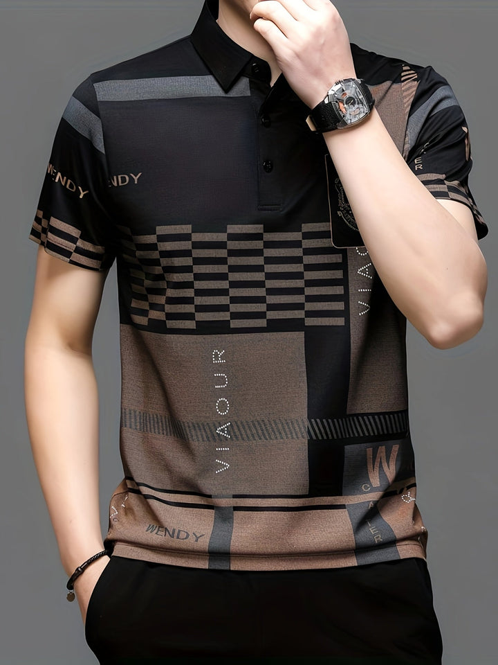 Nathaniel | Elegancka koszulka polo w kolorach blokowych