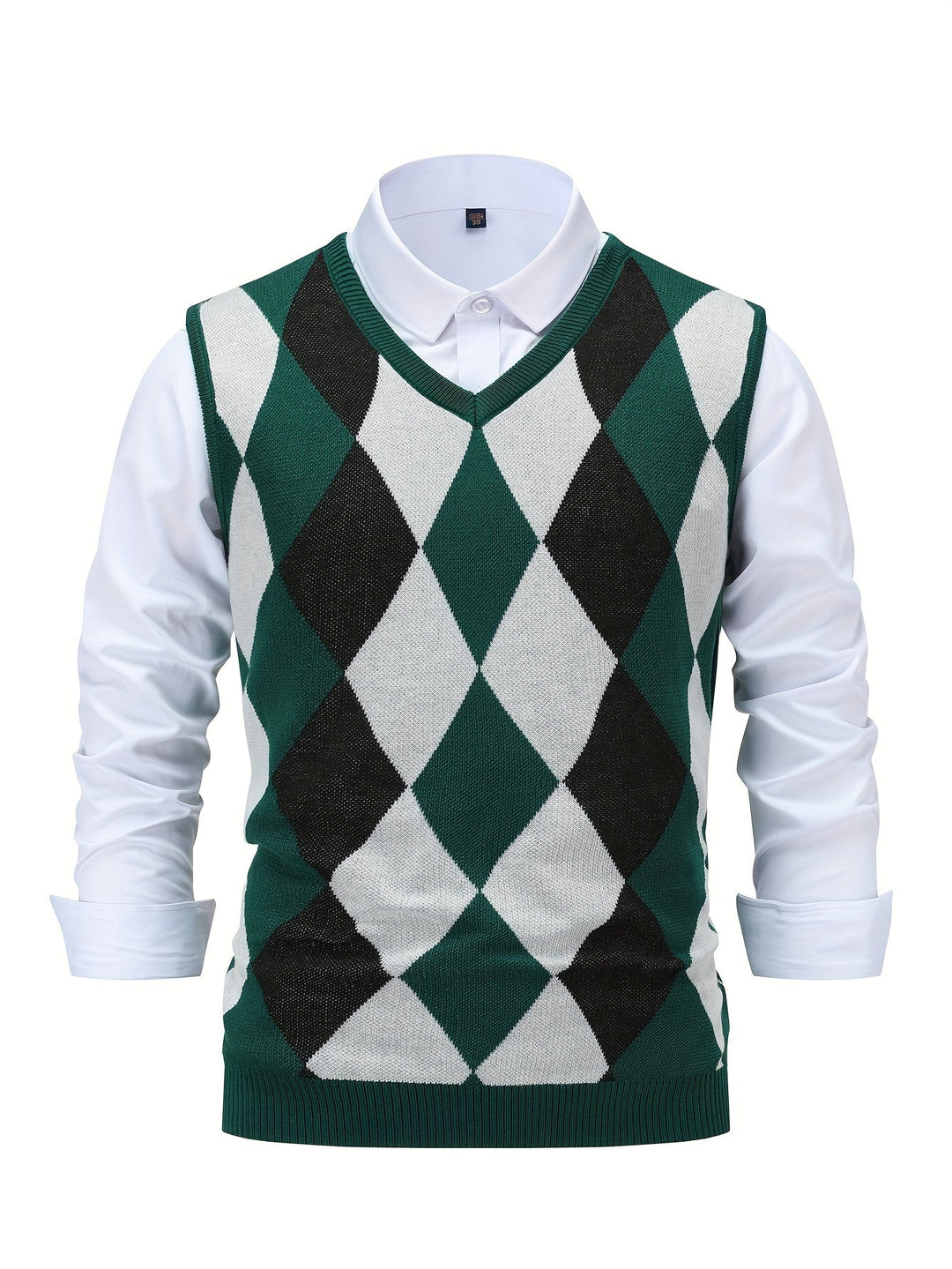 Chandler | Klasyczny Kamizelka w Wzór Argyle