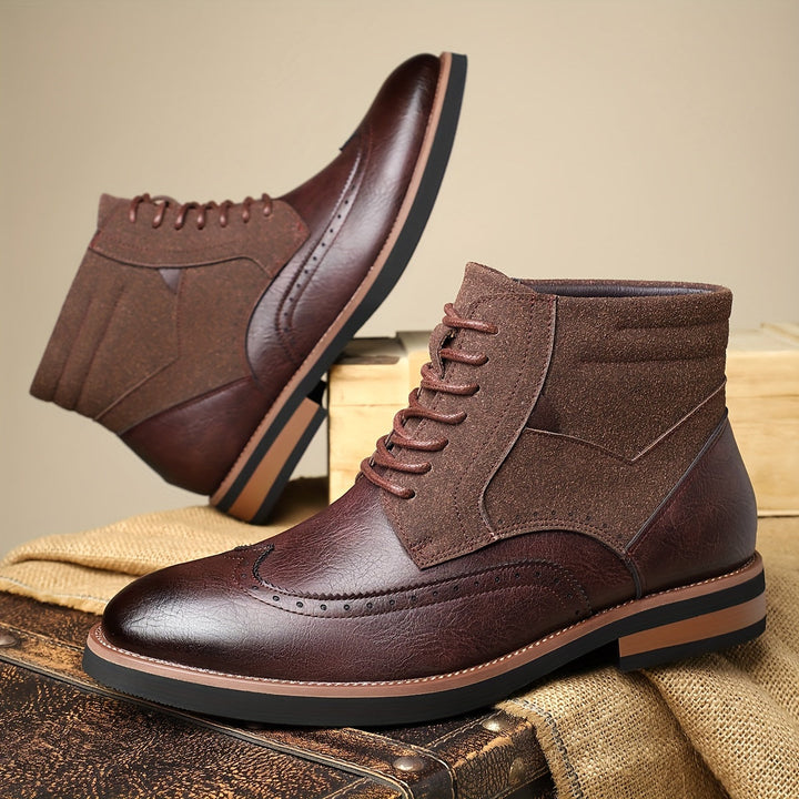 Roland | Klasyczne Botki Wingtip na Kostkę