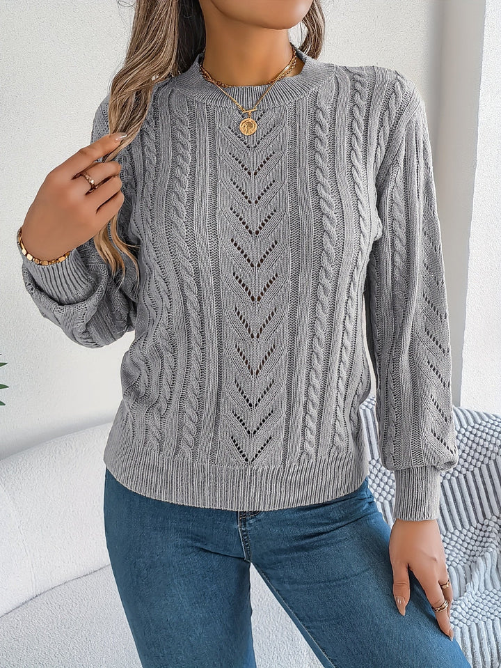 Blythe | Sweter z teksturą w sploty kablowe