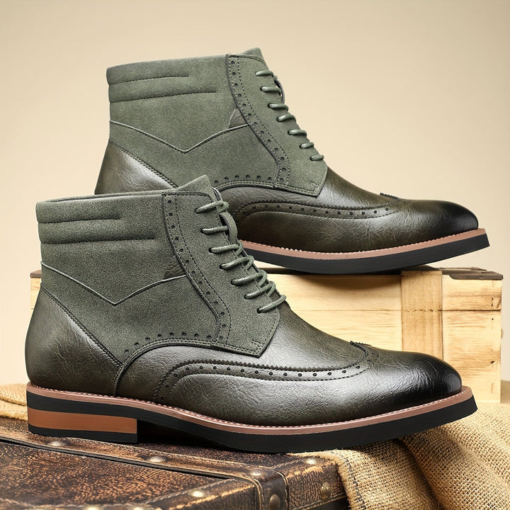 Roland | Klasyczne Botki Wingtip na Kostkę