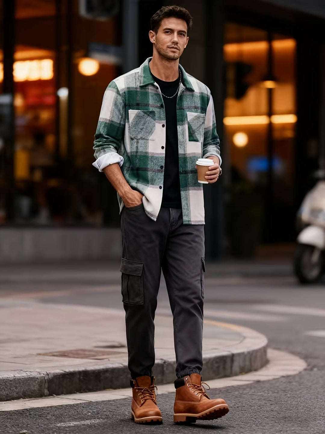 Corbin | Trwała Koszula Overshirt w Kratę