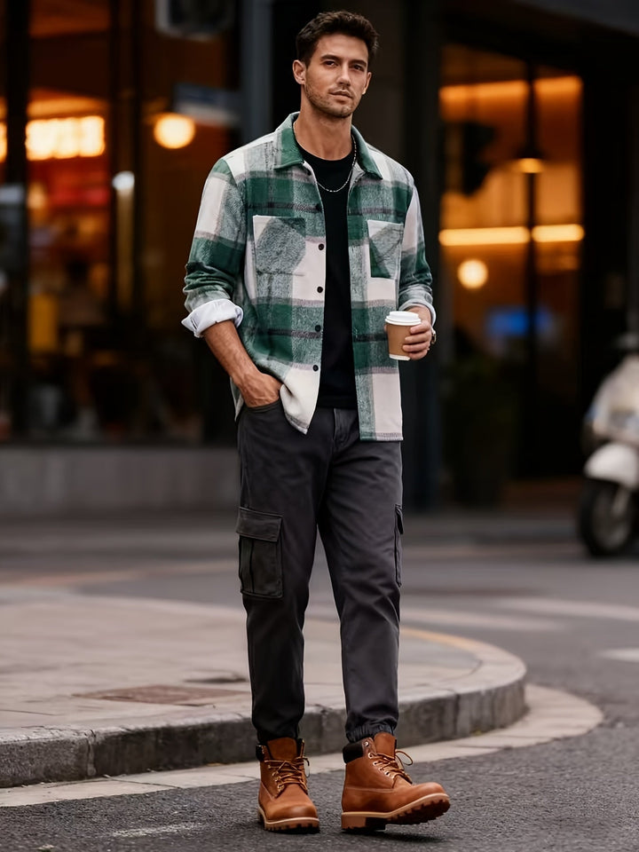 Corbin | Trwała Koszula Overshirt w Kratę