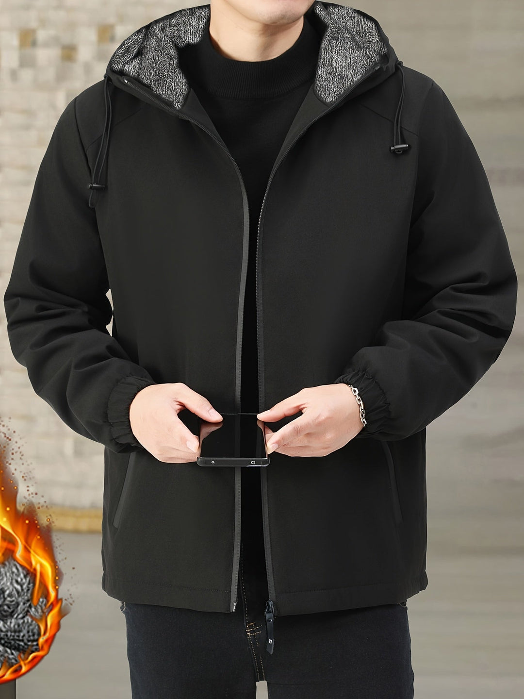 Victor | Przytulna Kurtka z Kapturem i Fleece&