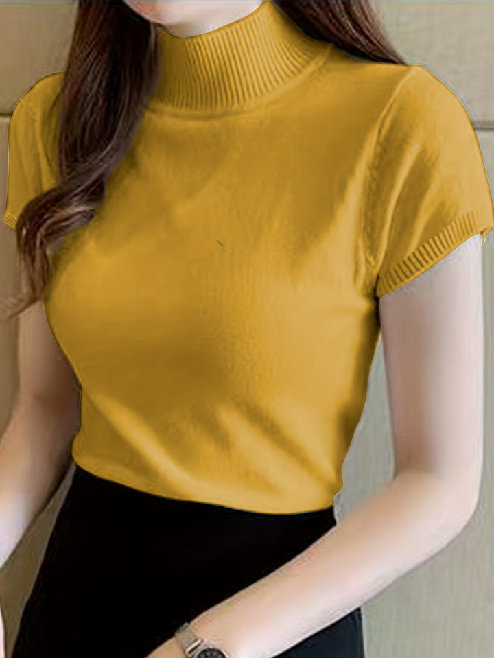 Della | Elegancki Top z Mock-Neck