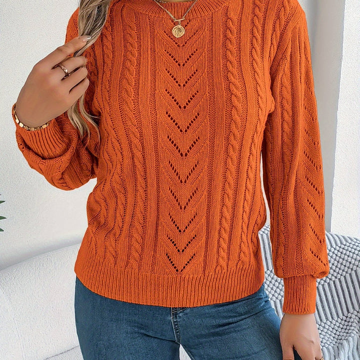 Blythe | Sweter z teksturą w sploty kablowe