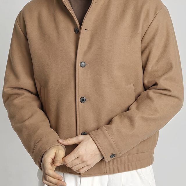 Everett Blake | Elegancka kurtka bomber z guzikami