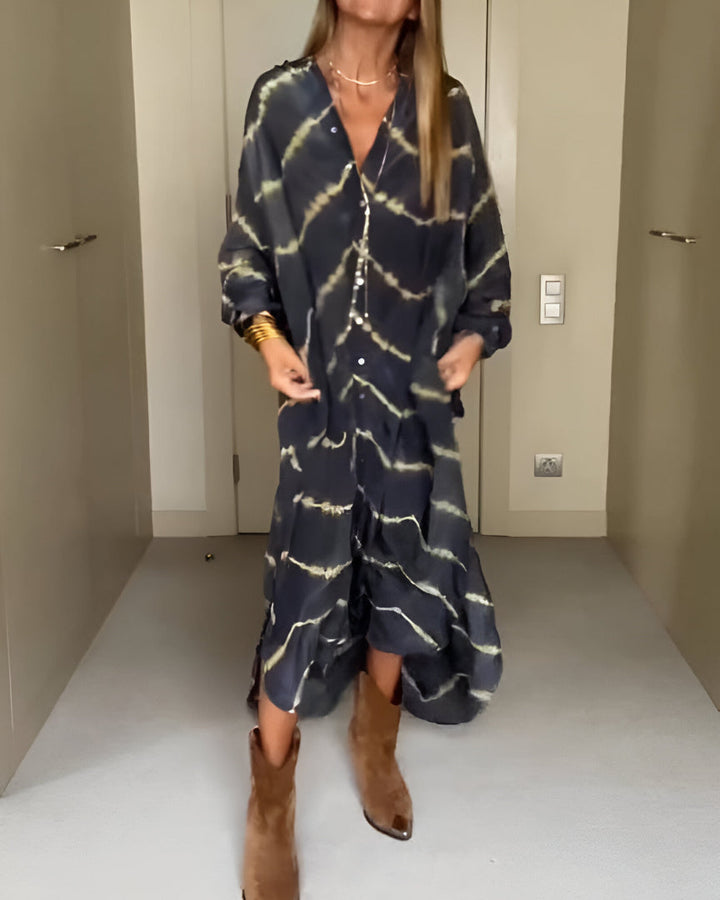 Julia | Klasyczna Boho Sukienka z Dekoltem w Szpic