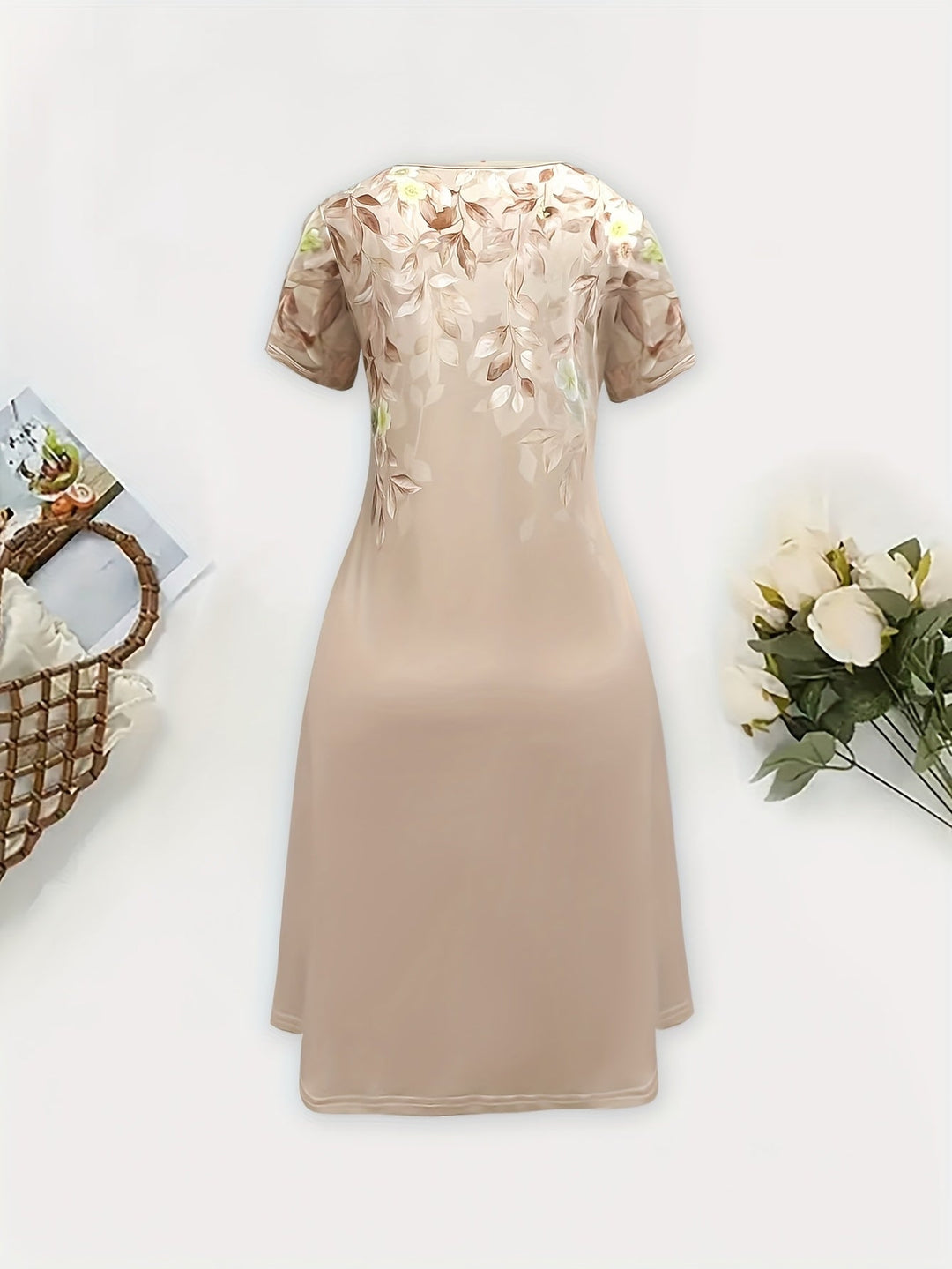 Marjorie | Elegancka Sukienka A-Line w Kwiaty